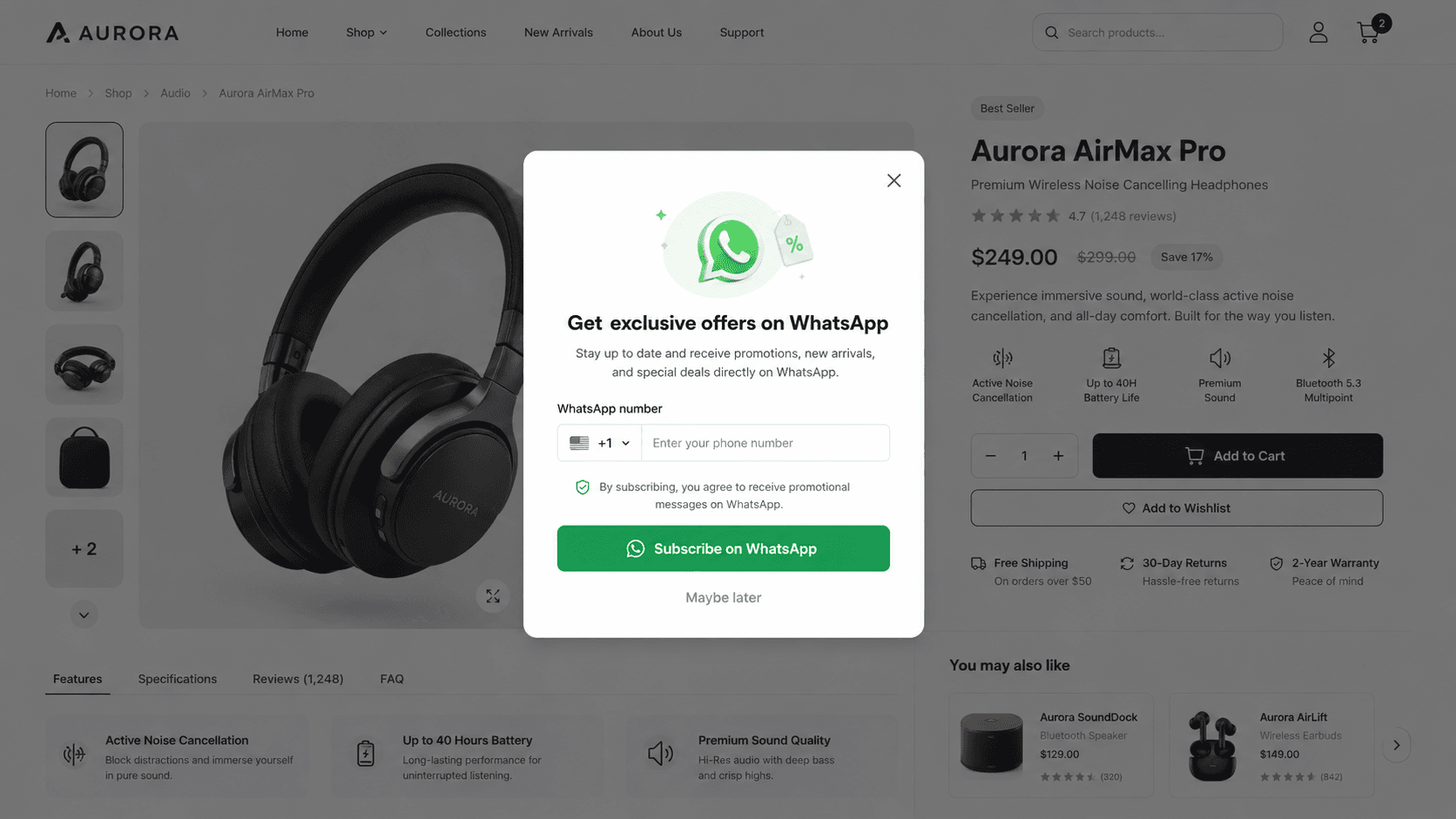 Cart Capture Modal